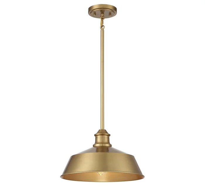 Shoppers Lighting SH7021NB Molly One Light Pendant, Natural Brass