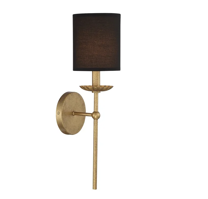Shoppers Lighting SH90079TG Willa One Light Wall Sconce, True Gold