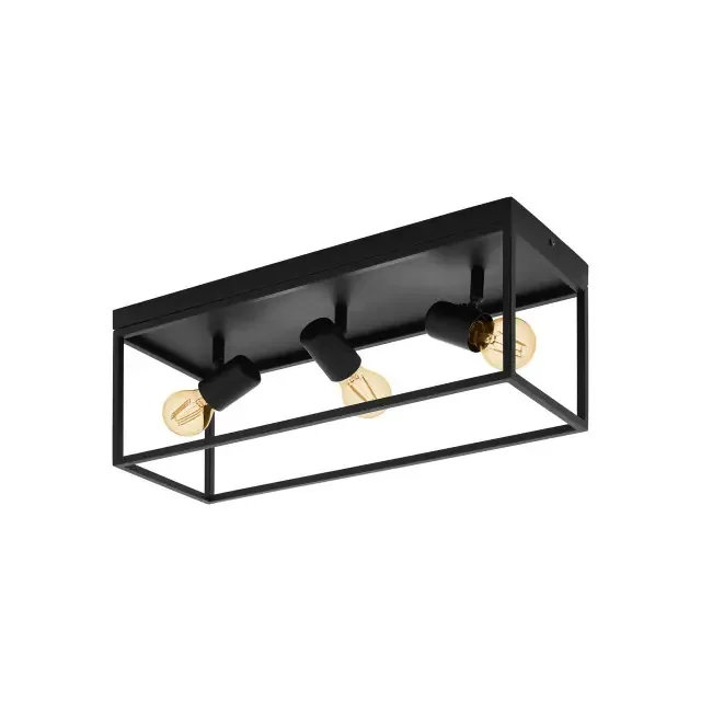 Silentina 3 Light Black Ceiling Light