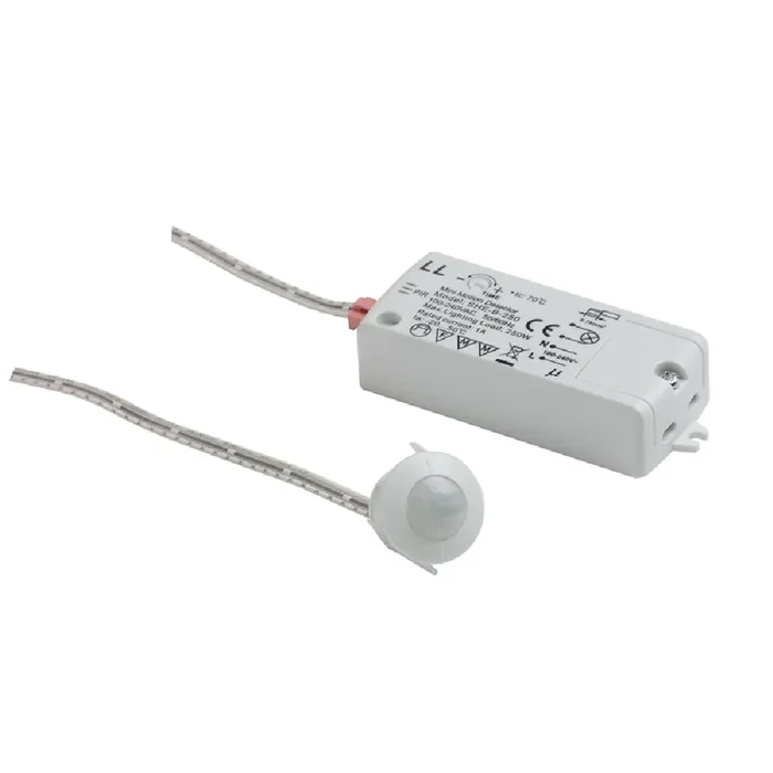 Silver PIR Sensor Switch for Cabinets & Lighting