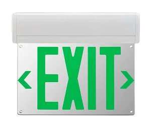 Single or Double Facing Battery Back Up Surface Mount LED Edge-Lit Exit Sign