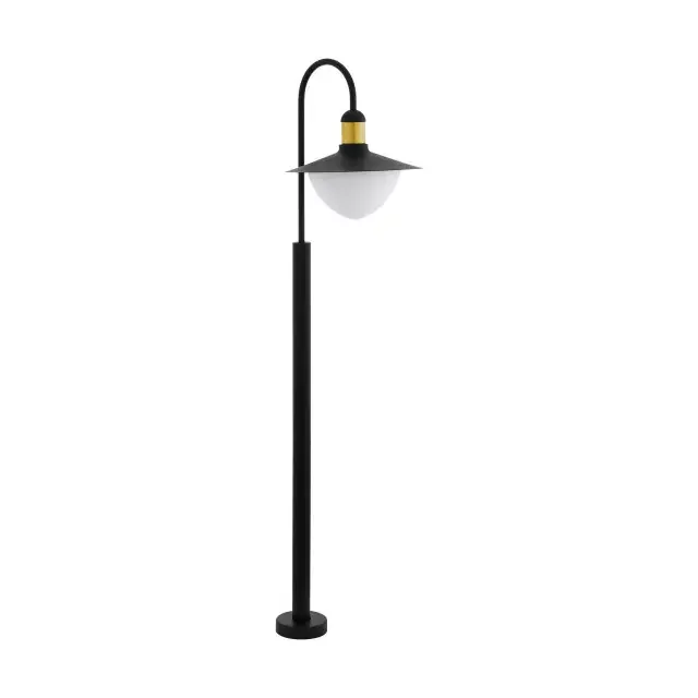 Sirmione Black with Gold and Opal IP44 Bollard