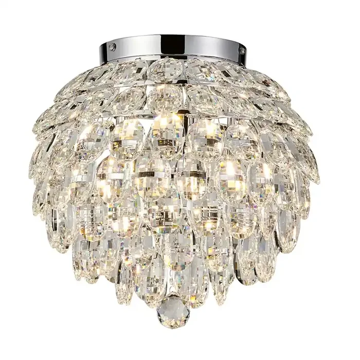 Skye Crystal Semi Flush 3 / 5 / 8 Light – IP Rated ?