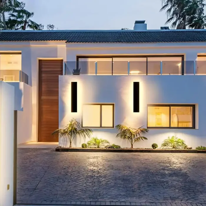 Slim Exterior Waterproof Wall Sconce – Long LED Lighting Fixture for Garden & Porch