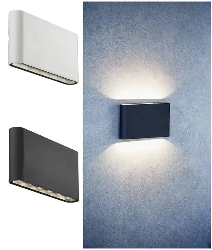 Slim LED Exterior Up & Down Wall Light – Width 175mm