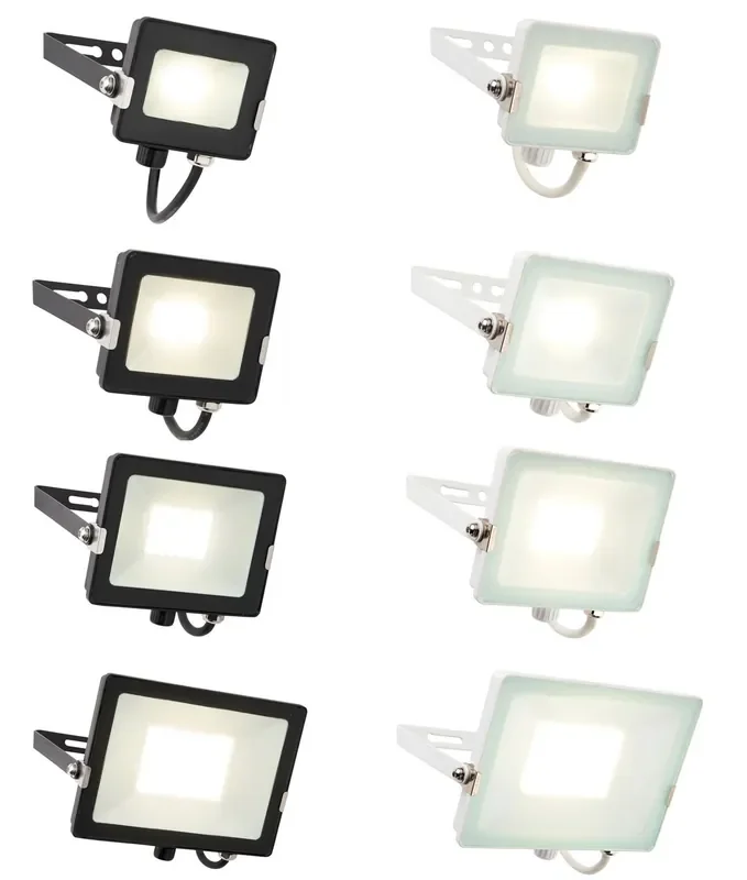Slim LED Prismatic Lens Exterior Floodlight – Black or White