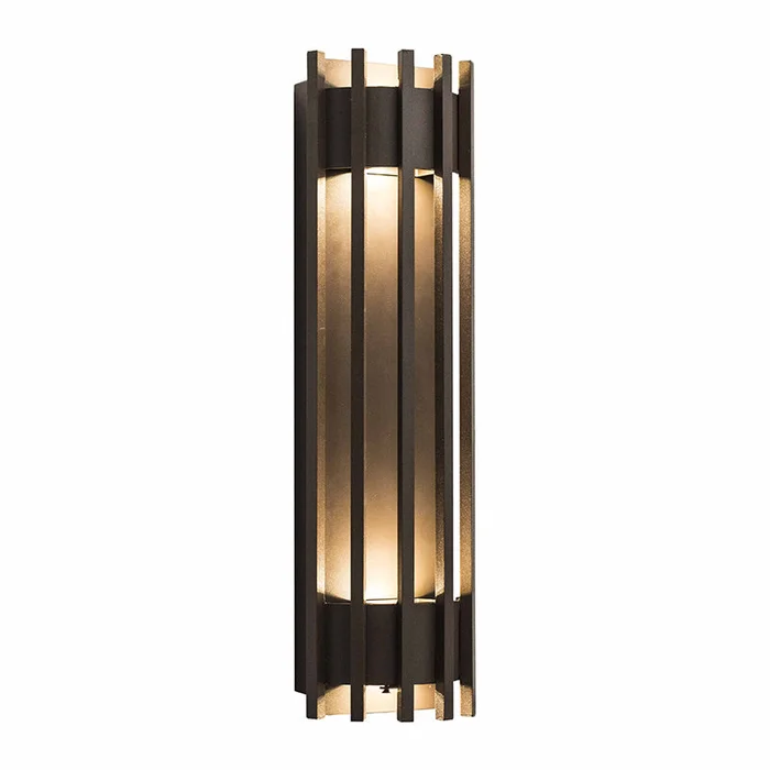 Small Crest Collection Pen Trim Wall Sconce, 900 Lumens, 100-277V, 10W, 3000K, 4000K, or 5000K, Dark Bronze or Silver