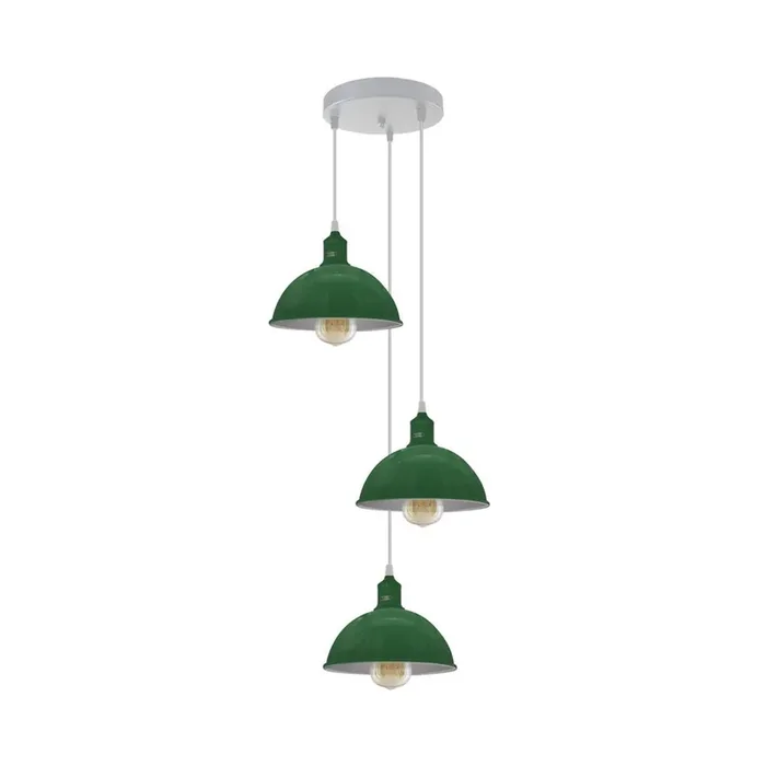 Small Dome Triple Pendant Light