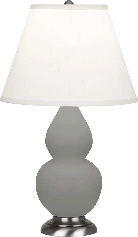 Small Double Gourd One Light Accent Lamp in Matte Smokey Taupe Glazed Ceramic w/Antique Silvered (165|MST52)