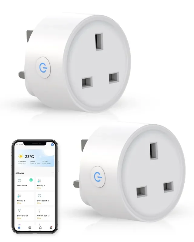 Smart Plug WiFi Outlet – Works with Alexa & Google Home, Voice/App Control, Timer, No Hub Required, Home Automation (2 Pack)
