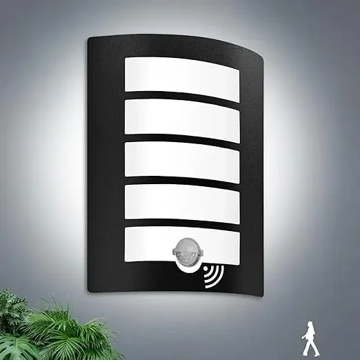 Smart Sensor Outdoor Wall Light – IP44, E27, 12W LED Bulb – UK