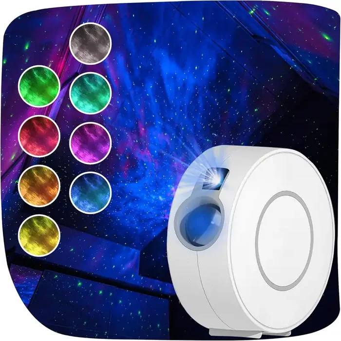 Smart WiFi Galaxy Projector – App & Voice Control with Alexa/Google, 16.7M Colors, Nebula & Star Night Light for Bedroom & Home Décor