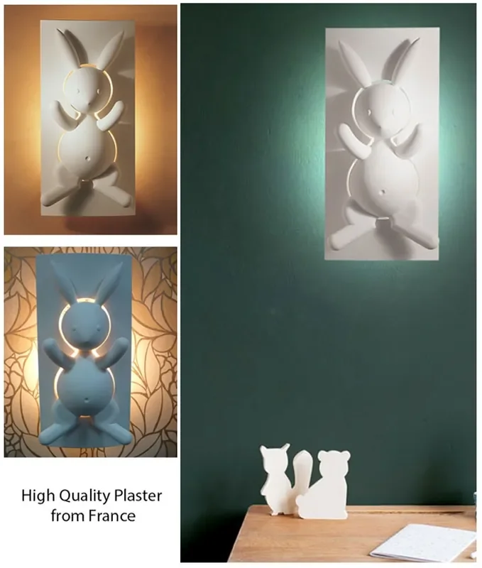 Soft Backlit Nursery Plaster Wall Light – Lapin Rabbit