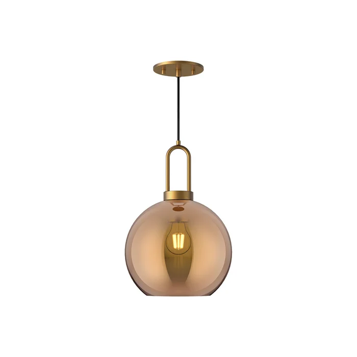 Soji One Light Pendant in Aged Gold/Copper Glass (452|PD601710AGCP)