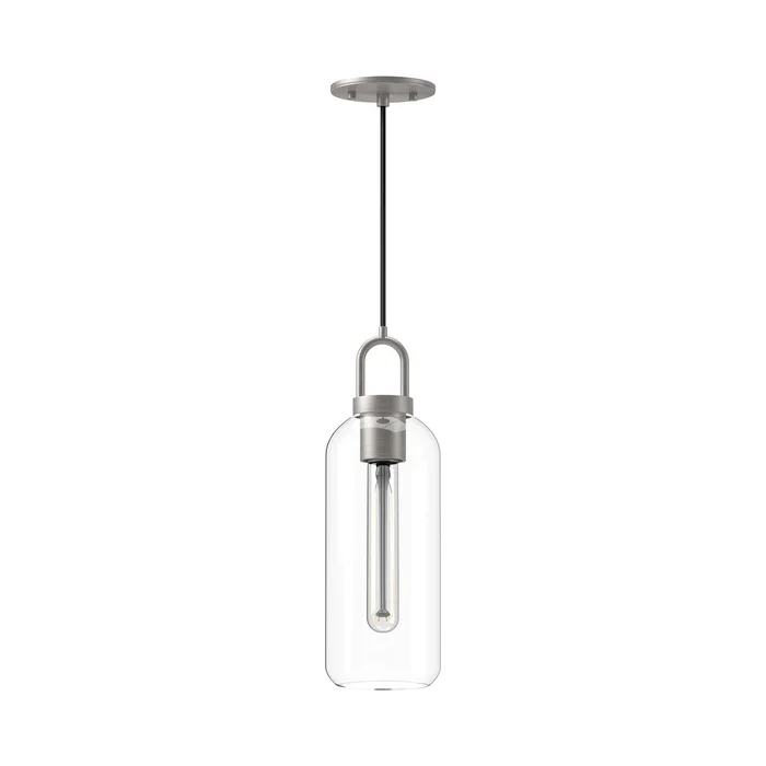 Soji One Light Pendant in Brushed Nickel/Clear Glass (452|PD401505BNCL)