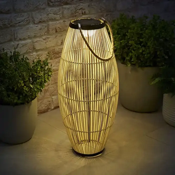 Solar Bamboo Floor Lamp