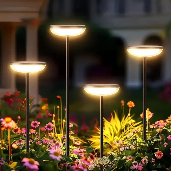 Solar Garden Lights – 4 Pack Solar Powered Outdoor Lights with 1000mAh Battery, Waterproof Yard & Pathway Decoration