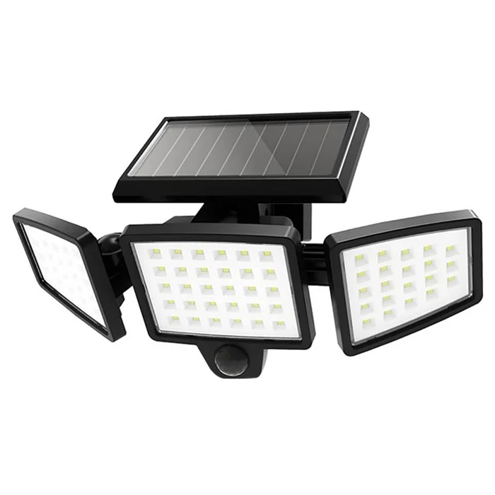Solar LED 3-Head Security Light – 10W – 1500 Lumens – 5000K – Pinegreen Lighting