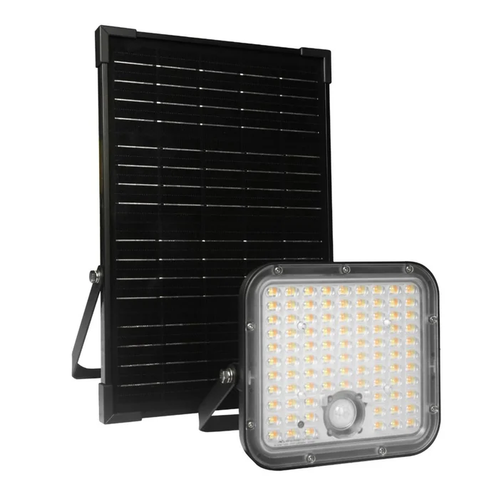 Solar LED Cube Flood Light with Remote Control – 4800 Lumens – Dual Color Temperature – LumeGen