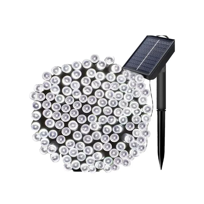 Solar String Lights – 72ft 200 LED Outdoor Solar Powered Fairy Lights, Waterproof, 8 Lighting Modes, Cool White for Garden, Patio, Yard, Tree, Wedding, Party