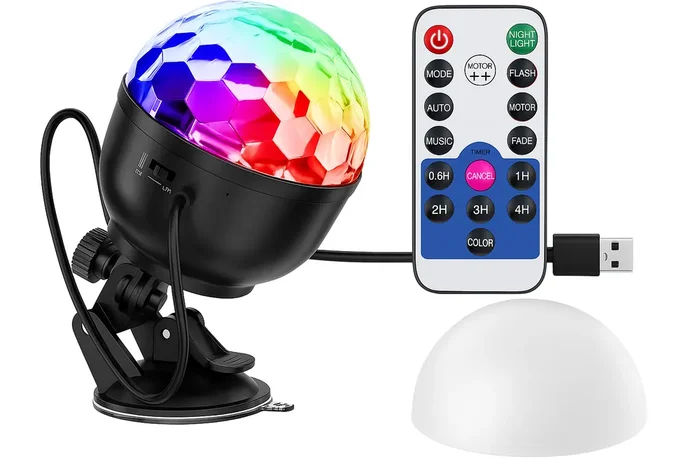 Sound Activated Mini Disco Ball Party Light – USB Powered