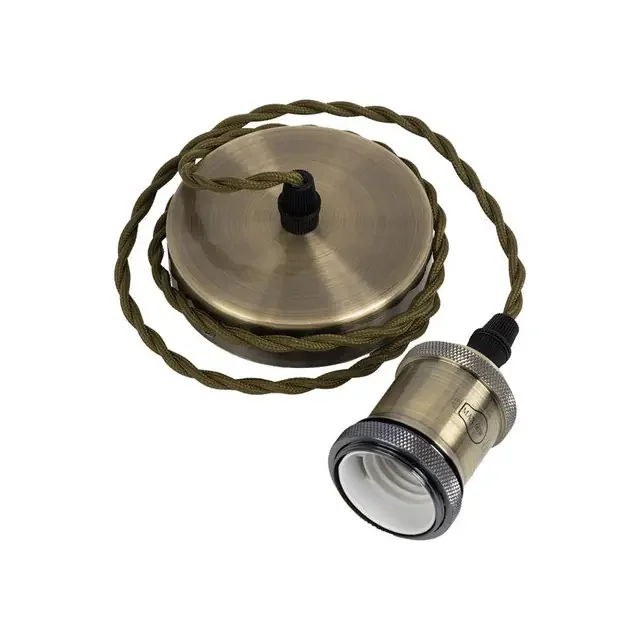 Spare Antique Brass Twisted 1m Cord Set