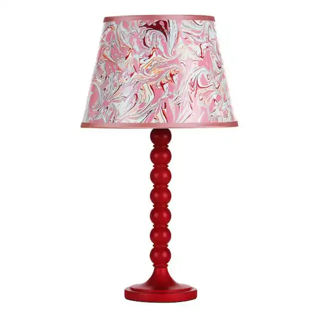 Spool Red Gloss Base Only Table Lamp