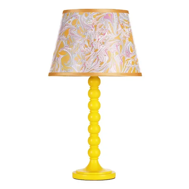 Spool Yellow Gloss Base Only Table Lamp