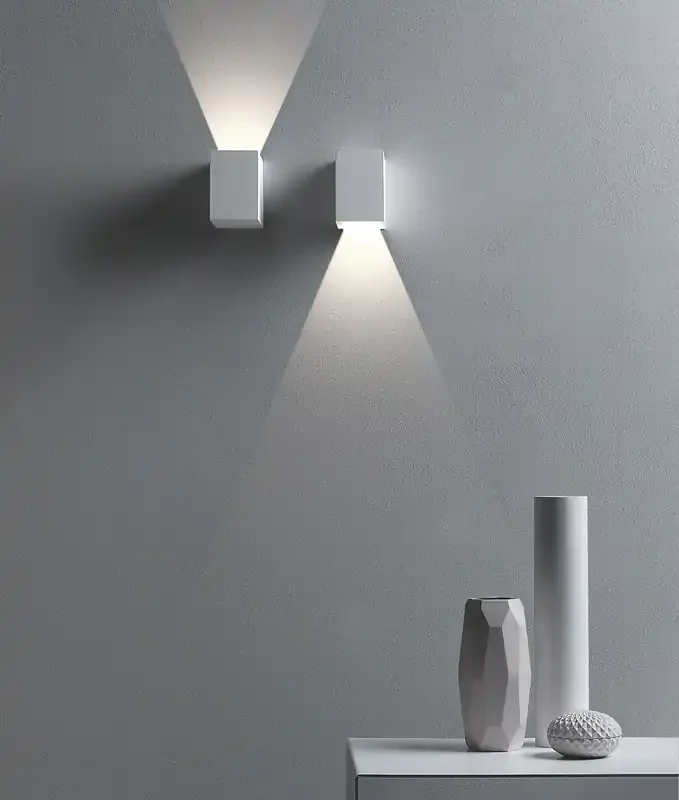 Square White Plaster Wall Light – Use it to Create Interest