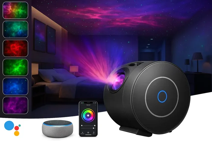 Star Projector Galaxy Projector – 16 Colour App Controlled Night Light