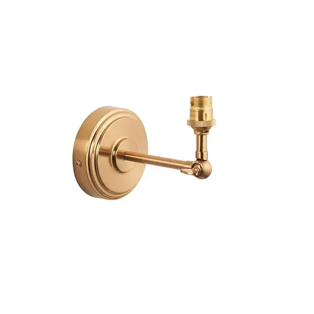 Step Wing Brushed Aged Brass Bracket Only Wall Light