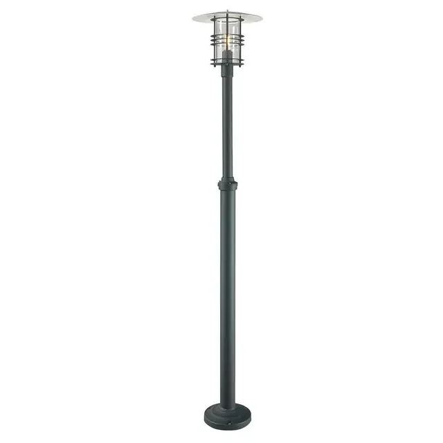 Stockholm Black IP54 Lamp Post Light