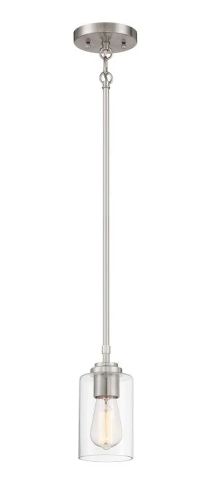 Stowe One Light Mini Pendant in Brushed Polished Nickel (46|56091-BNK)