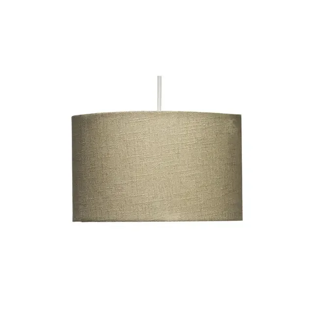 Straight Calico 35cm Drum Shade Only