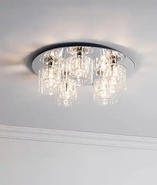 Stunning 5 Lamp Flush Ceiling Light
