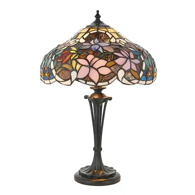 Sullivan 2 Light Dark Bronze Tiffany Small Table Lamp