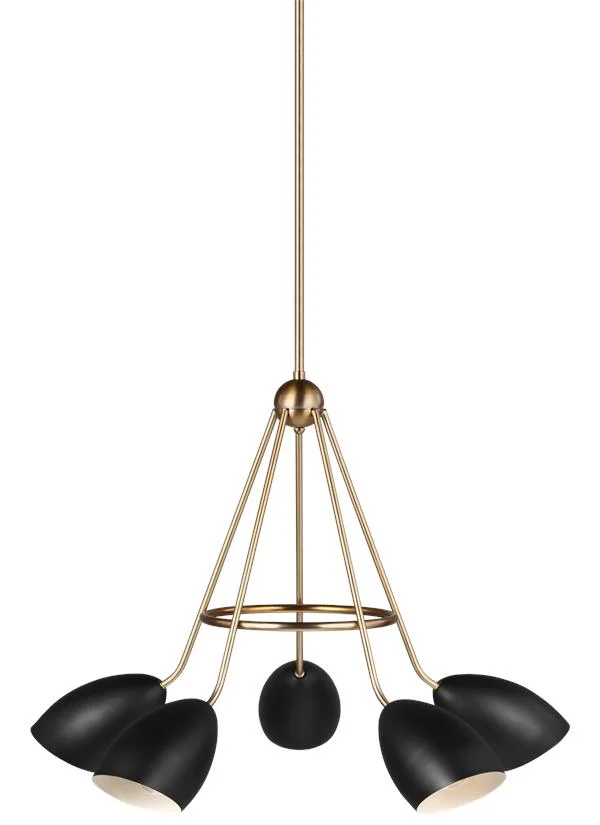 Summer Collection – Five Light Chandelier | Finish: Satin Bronze / Midnight Black – 3175905-112