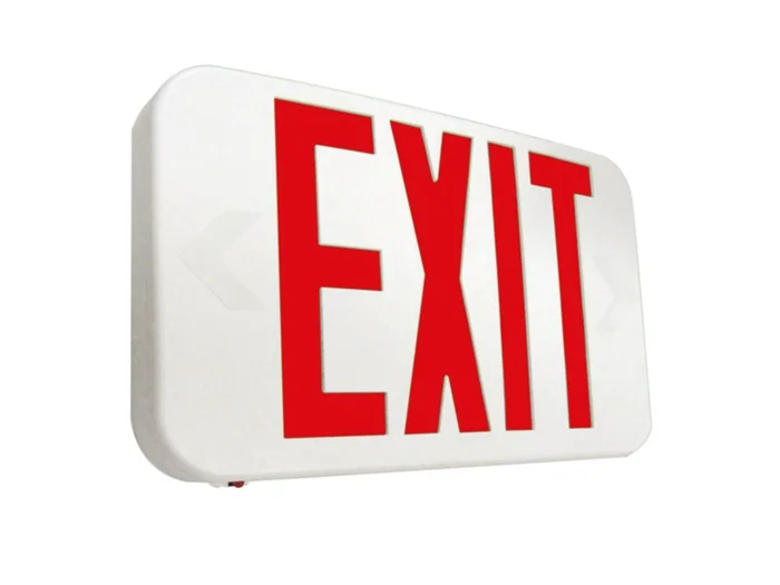 Sure-Lites APX6G Thermoplastic LED Exit Sign, AC Only, White with Green Letters