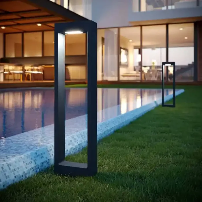 Suri 365 Kingston Solar LED Outdoor Bollard Light – Black – Online Lighting