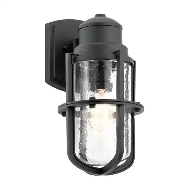 Suri Black 39cm IP44 Wall Light