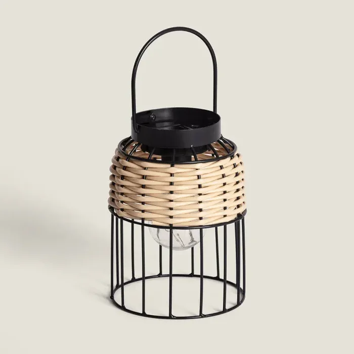 Suri Vico Solar LED Lantern – Black – Online Lighting