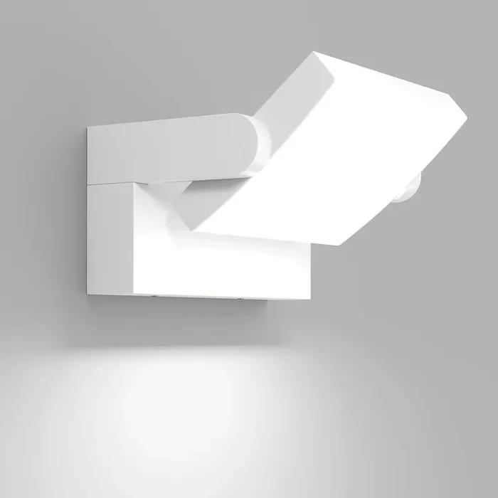 Swiveling 24W Exterior LED Wall Lamp – Weatherproof Cold White 6000K Lighting Fixture for Indoor Outdoor Use in Garden, Corridor, Balcony