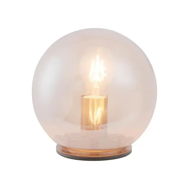 TABEA Antique Brass with Amber Frosted Glass Table Lamp