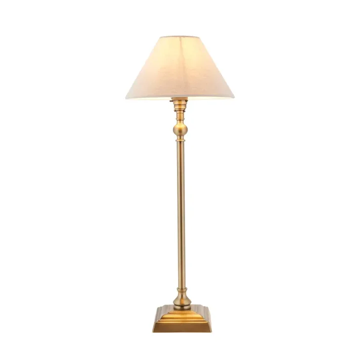 Table Lamp in Antique Brass with 22cm Tapered Shade (0711LIL118122)