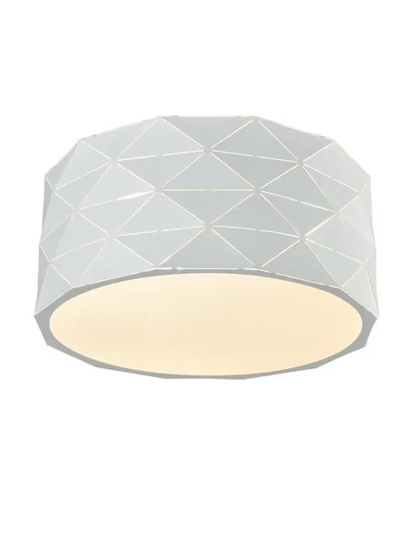 Tangent 4 Light White Metal with Acrylic Diffuser Flush Ceiling Light