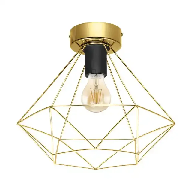 Tarbes Brushed Brass 32.5cm Flush Ceiling Light