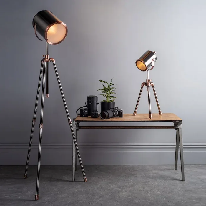 Task Floor Lamp Antique Silver And Copper (0183JAK4921)