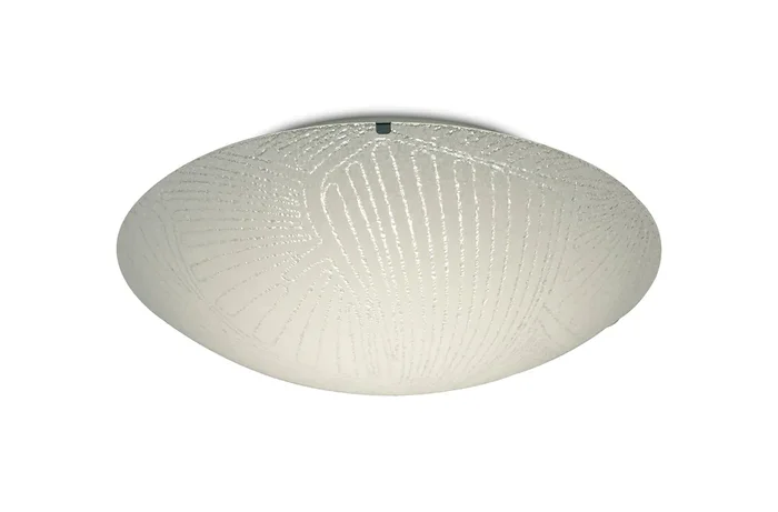 Tassa Flush Ceiling Light With Etched Glass