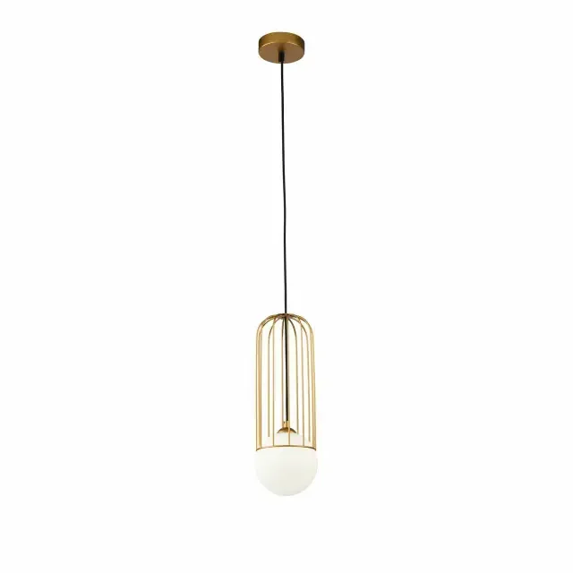 Telford 120mm Gold With Opal Glass Pendant Light