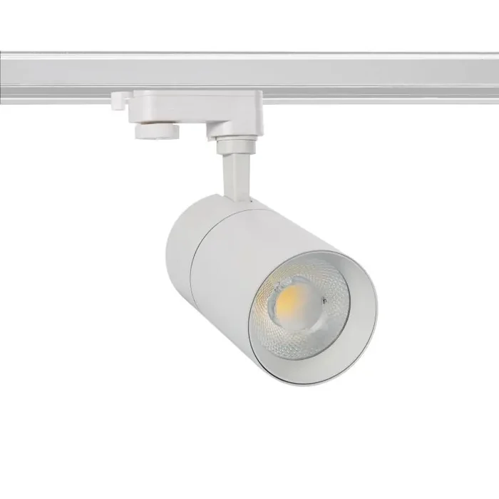 Three Circuit 20W Cool White Track Light Dimmable LED New Mallet – White – Online Lighting